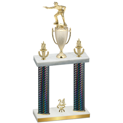 Double Black Carbon Fiber Year Shooter Trophy