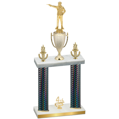 Double Black Carbon Fiber Fourth Place Shooter Trophy