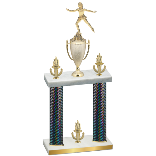 Double Black Carbon Fiber Victory Skater Trophy