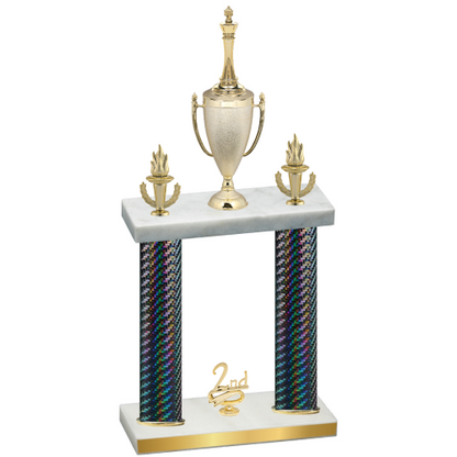 Double Black Carbon Fiber Second Place Chess Trophy