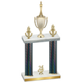 Double Black Carbon Fiber Year Chess Trophy
