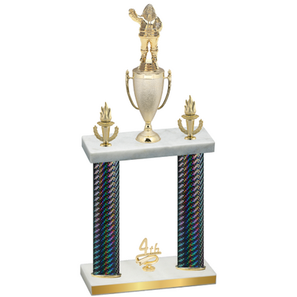 Double Black Carbon Fiber Fourth Place Holiday Trophy