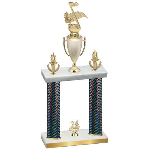 Double Black Carbon Fiber Year Music Trophy
