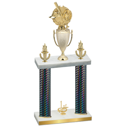 Double Black Carbon Fiber First Place Baseball Trophy