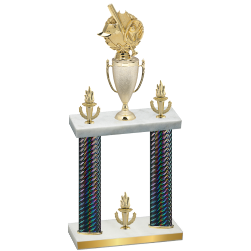 Double Black Carbon Fiber Victory Baseball Trophy