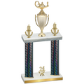 Double Black Carbon Fiber Year Academics Trophy