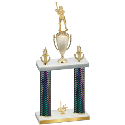 Double Black Carbon Fiber First Place Baseball Trophy