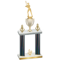 Double Black Carbon Fiber Fourth Place Softball Trophy