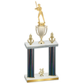 Double Black Carbon Fiber Year Softball Trophy