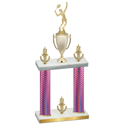 Double Pink Carbon Fiber Victory Tennis Trophy