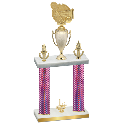 Double Pink Carbon Fiber First Place Tennis Trophy