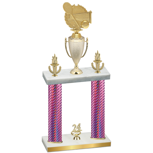 Double Pink Carbon Fiber Year Tennis Trophy