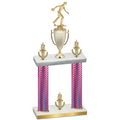 Double Pink Carbon Fiber Victory Bowling Trophy