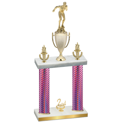 Double Pink Carbon Fiber Second Place Swimming Trophy