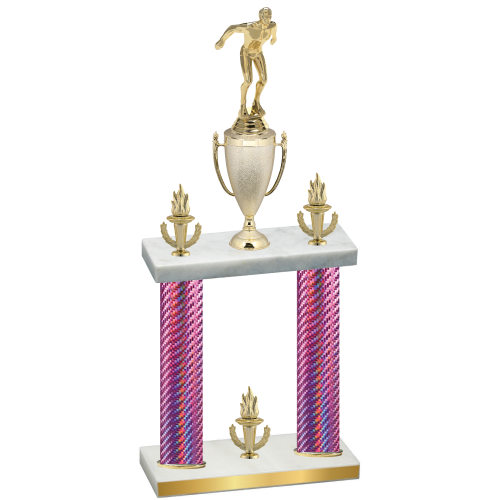 Double Pink Carbon Fiber Victory Swimming Trophy