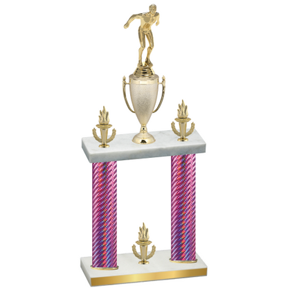 Double Pink Carbon Fiber Victory Swimming Trophy