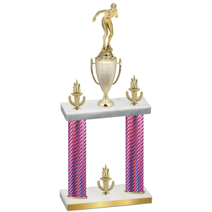 Double Pink Carbon Fiber Victory Tennis Trophy