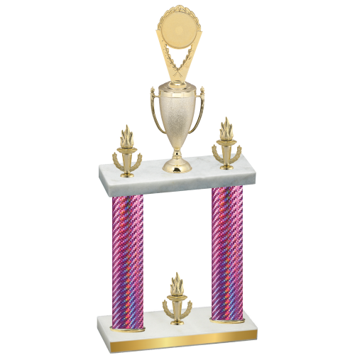 Double Pink Carbon Fiber Victory Insert Trophy