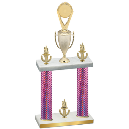 Double Pink Carbon Fiber Victory Insert Trophy