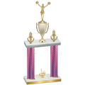 Double Pink Carbon Fiber First Place Cheerleading Trophy