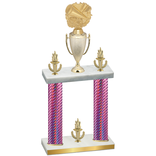Double Pink Carbon Fiber Victory Cheerleading Trophy