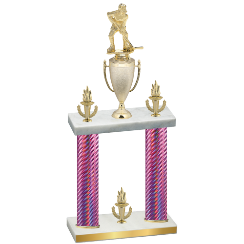 Double Pink Carbon Fiber Victory Hockey Trophy