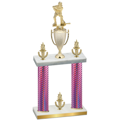 Double Pink Carbon Fiber Victory Hockey Trophy