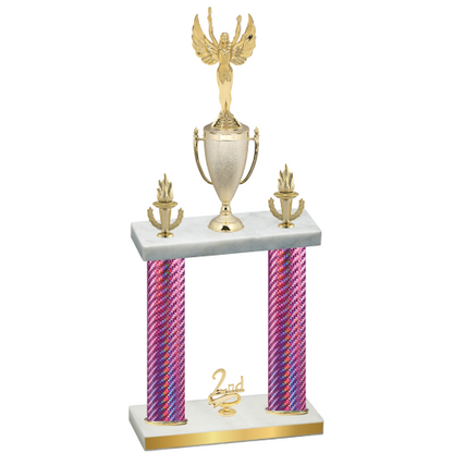 Double Pink Carbon Fiber Second Place Victory Trophy