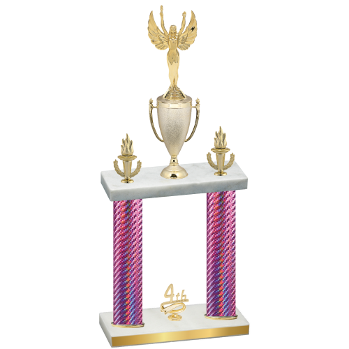 Double Pink Carbon Fiber Fourth Place Victory Trophy