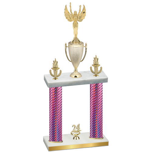 Double Pink Carbon Fiber Year Victory Trophy
