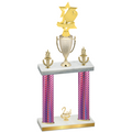 Double Pink Carbon Fiber Second Place Pickleball Trophy