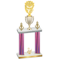 Double Pink Carbon Fiber Second Place Pickleball Trophy