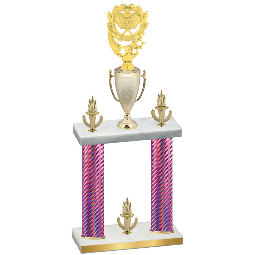 Double Pink Carbon Fiber Victory Pickleball Trophy