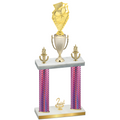 Double Pink Carbon Fiber Second Place Pickleball Trophy