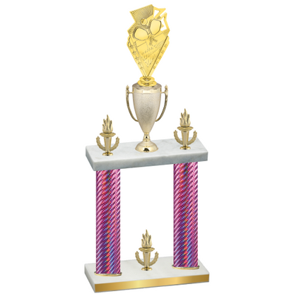 Double Pink Carbon Fiber Victory Pickleball Trophy