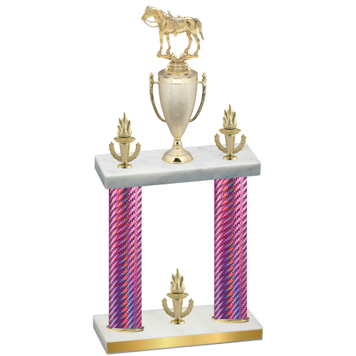 Double Pink Carbon Fiber Victory Horses Trophy