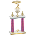 Double Pink Carbon Fiber First Place Cars Trophy