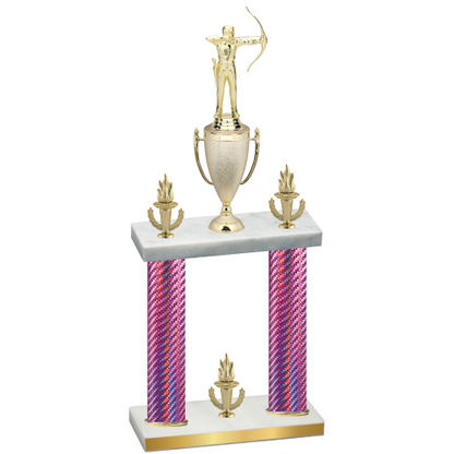 Double Pink Carbon Fiber Victory Archery Trophy
