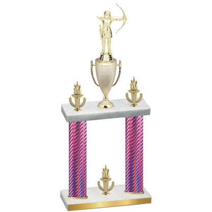 Double Pink Carbon Fiber Victory Archery Trophy