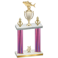 Double Pink Carbon Fiber Year Fishing Trophy