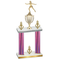 Double Pink Carbon Fiber Victory Skater Trophy