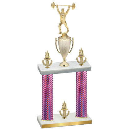 Double Pink Carbon Fiber Victory Weights Trophy