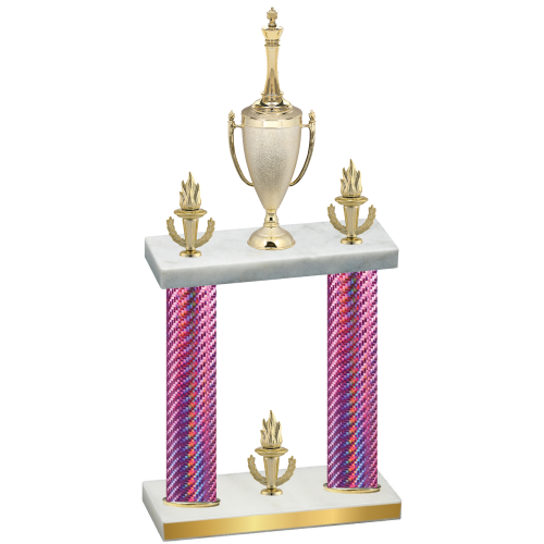 Double Pink Carbon Fiber Victory Chess Trophy