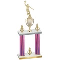Double Pink Carbon Fiber Victory Basketball Trophy