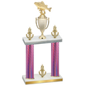 Double Pink Carbon Fiber Victory Fishing Trophy