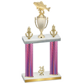 Double Pink Carbon Fiber Year Fishing Trophy