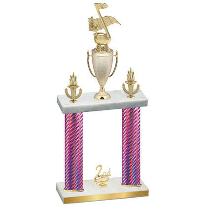 Double Pink Carbon Fiber Second Place Music Trophy