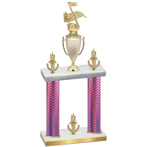Double Pink Carbon Fiber Victory Music Trophy
