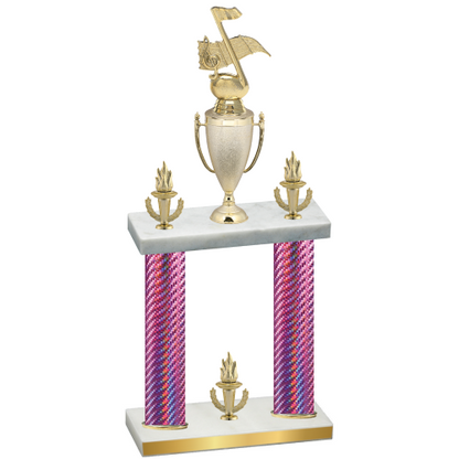 Double Pink Carbon Fiber Victory Music Trophy
