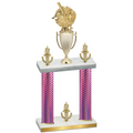 Double Pink Carbon Fiber Victory Baseball Trophy